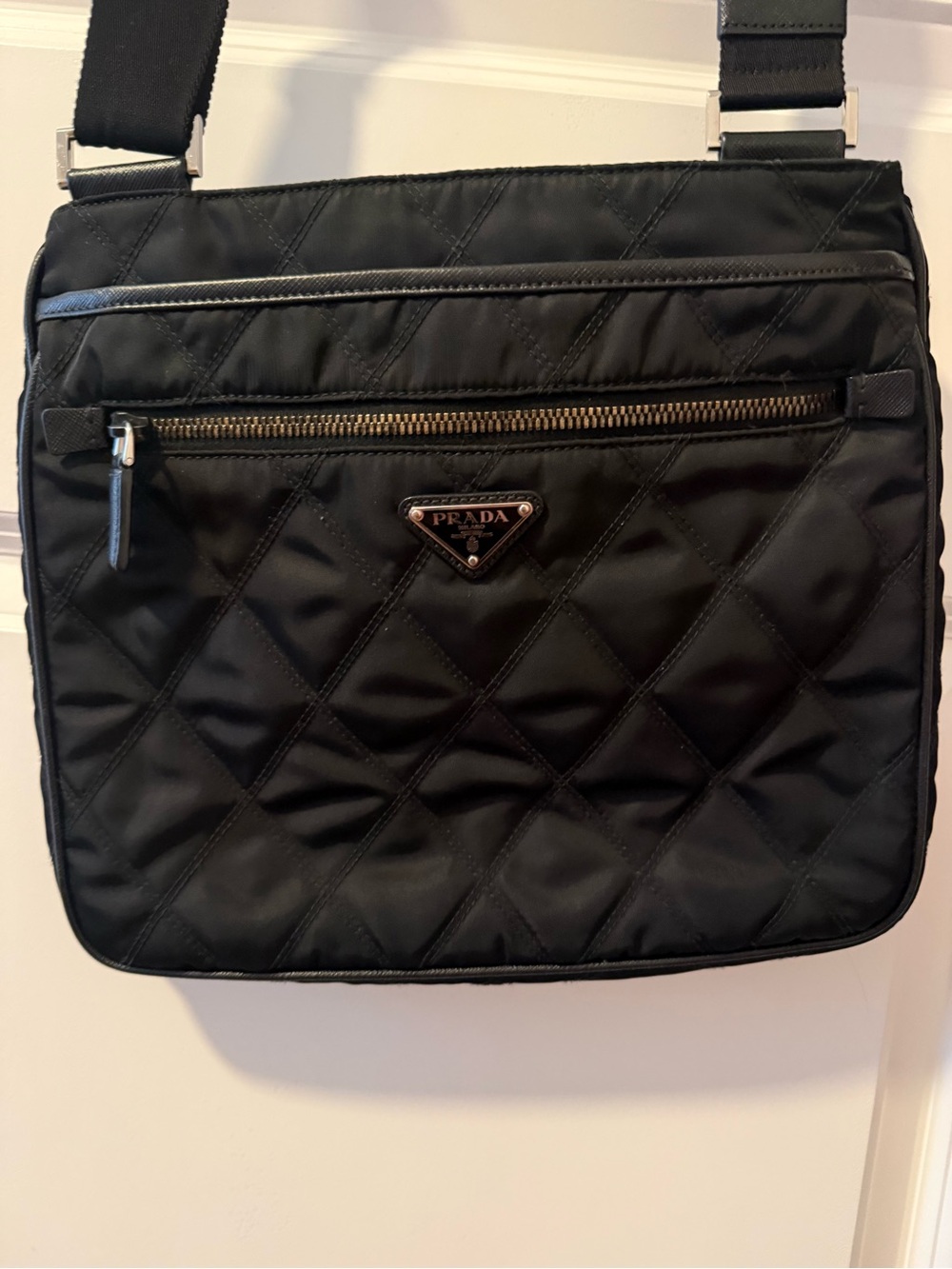 Prada Black Quilted Nylon Crossbody Messenger - Picture 2 of 14